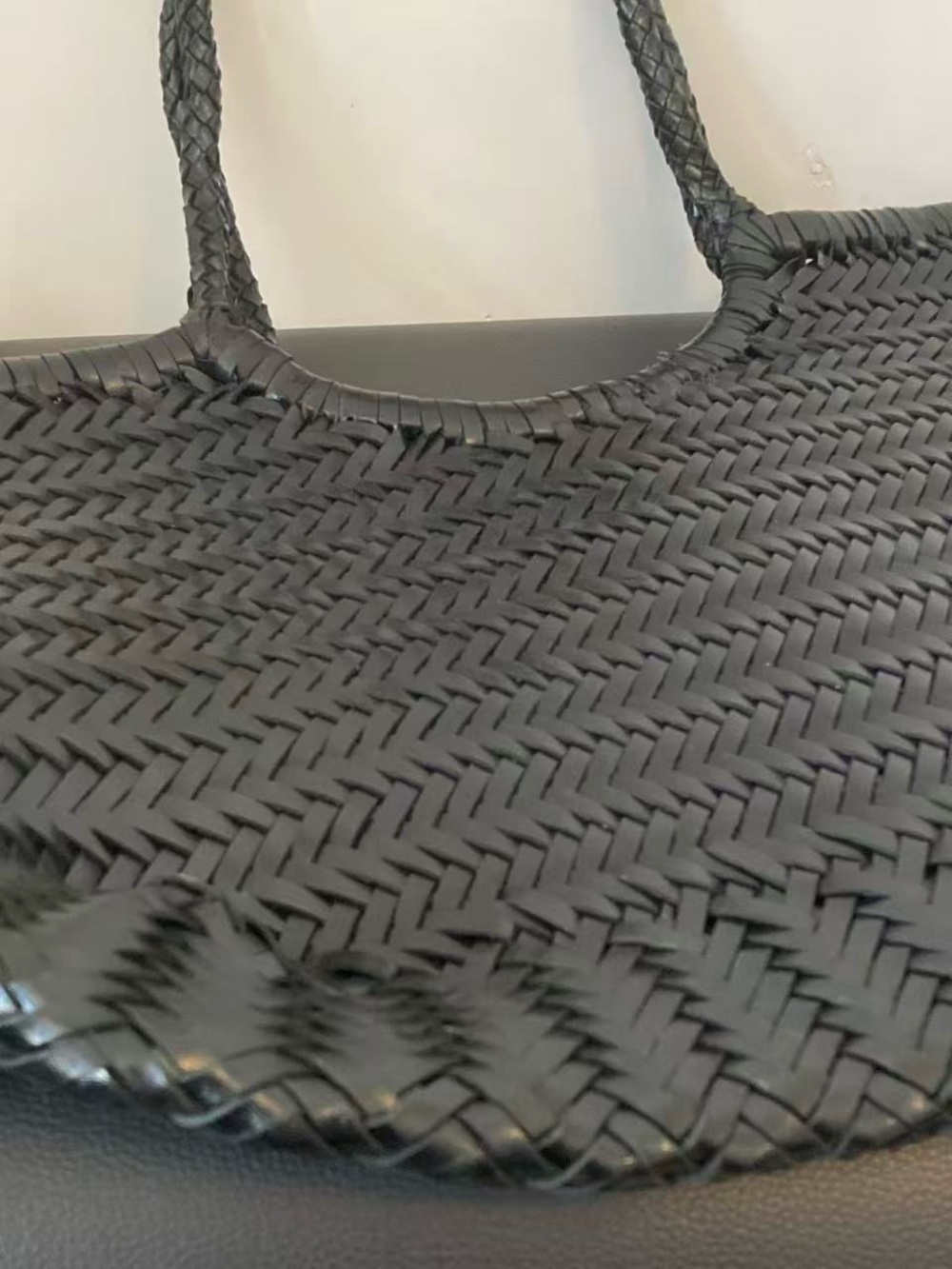 DRAGON DIFFUSION black woven tote bag - Picture 6 of 12